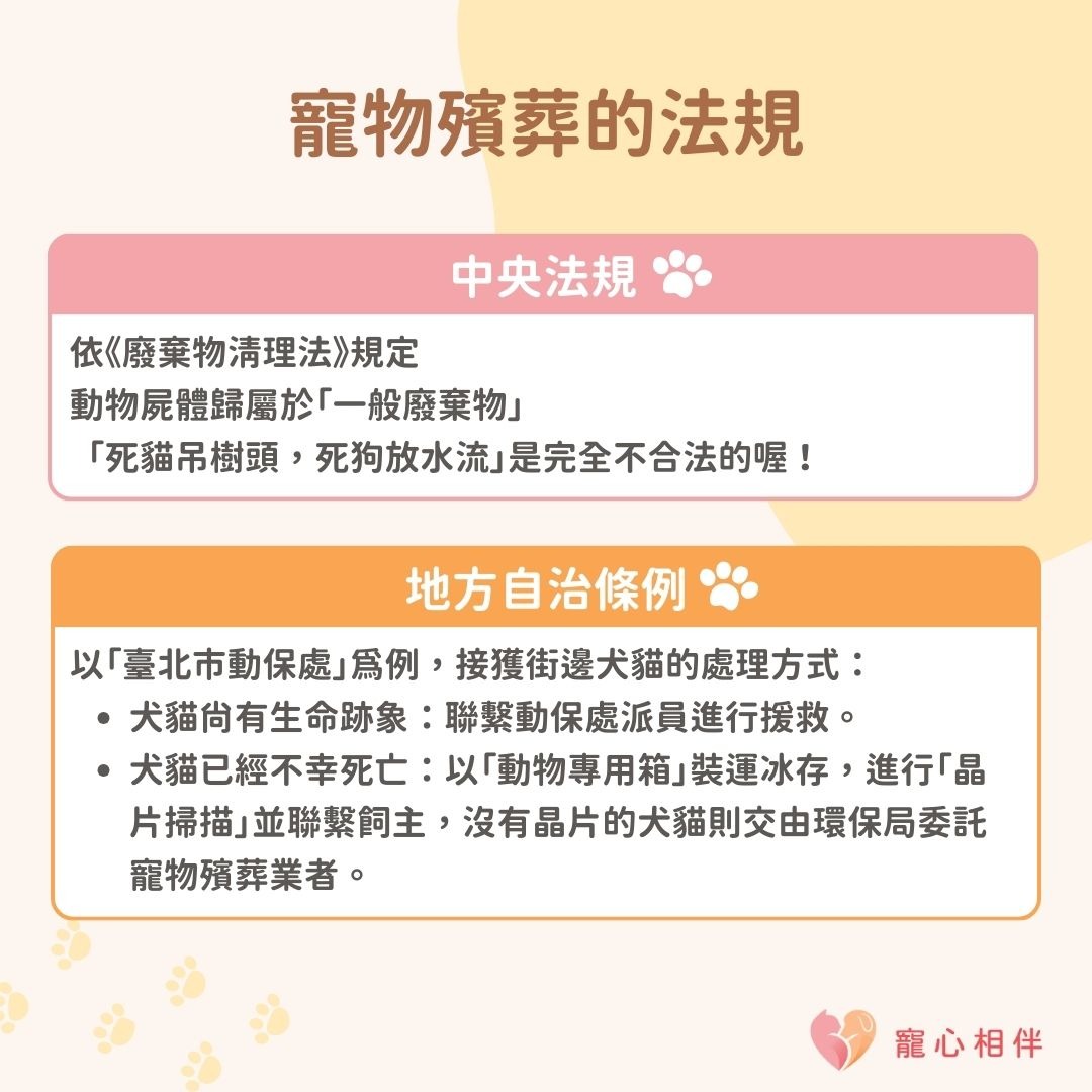 寵物殯葬的法規