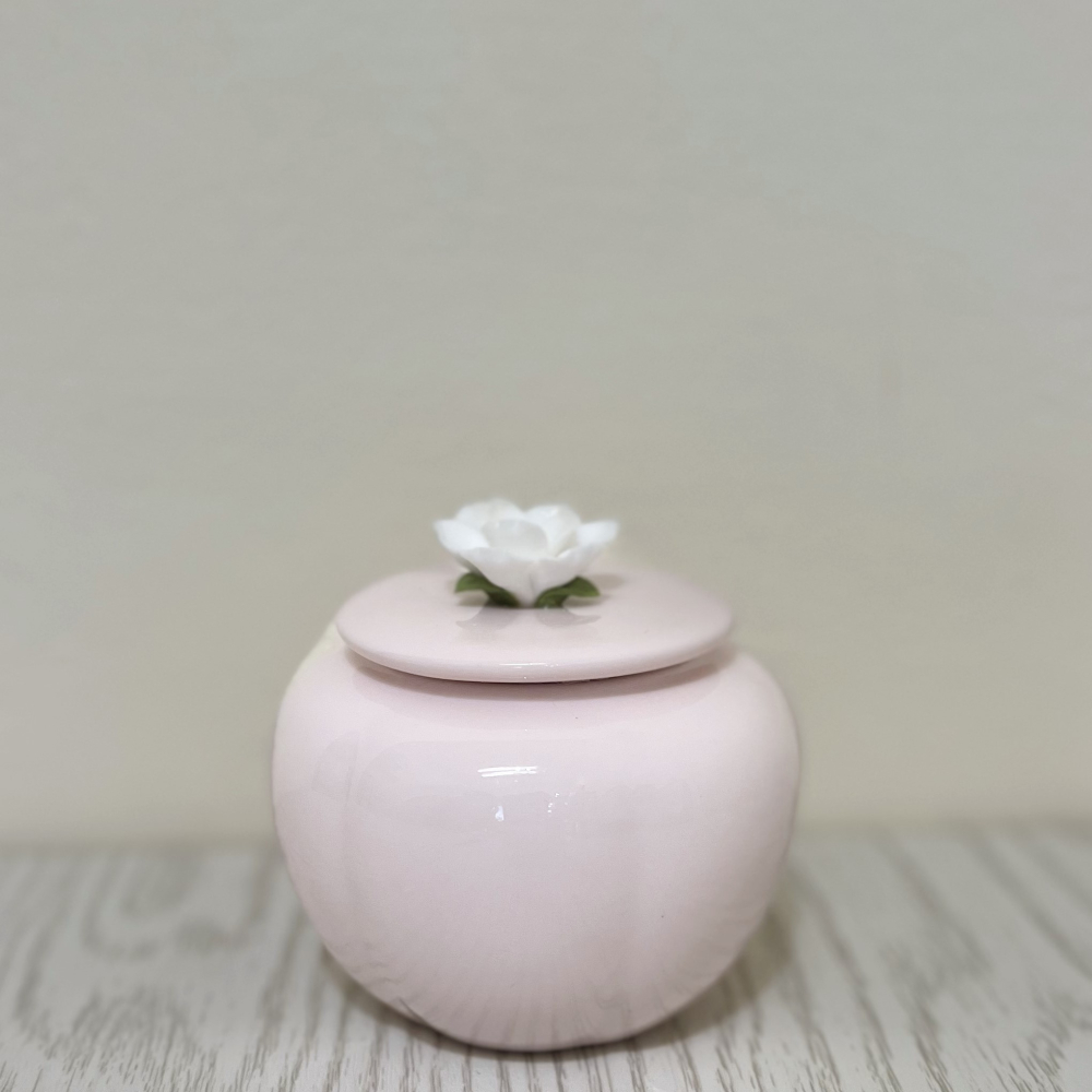 茉莉花陶瓷骨灰罐
